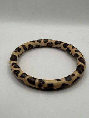 Chic Leopard Print Bangle Bracelet Trendy Animal Print Wristlet